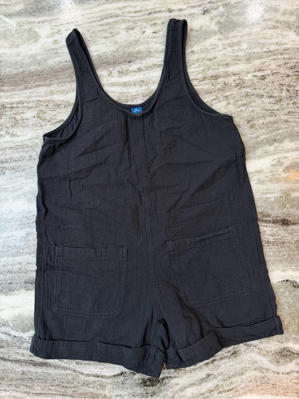 Old Navy Girls' Black Cotton Romper Lightweight